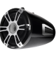 8.8" 330 Watt Coaxial Wake Tower Sports Chrome & Black Marine Speakers with LEDs, SG-FT88SPC - 010-02082-00 - Fusion 